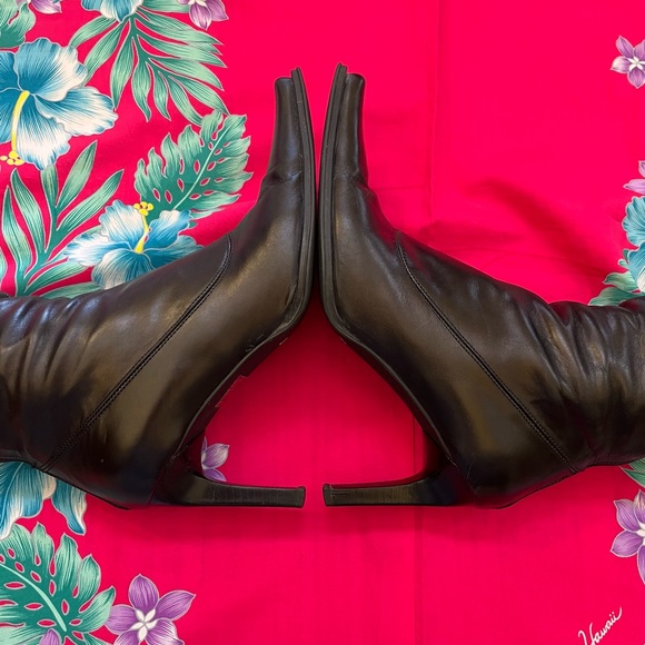 Stiletto Leather Boots with Back Zip Closure Size 39 VGUC - Picture 16 of 16